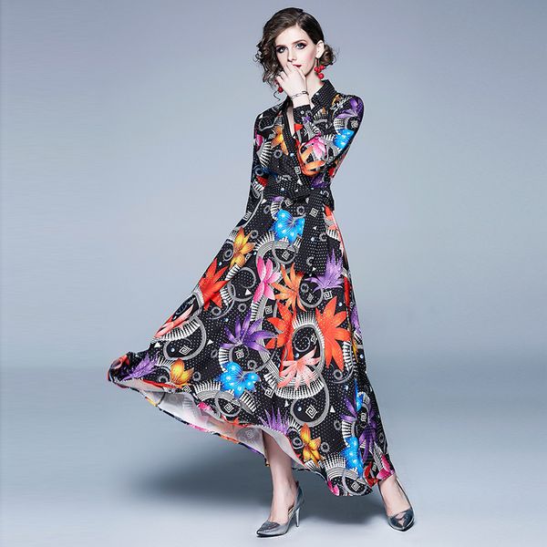 luxury fall spring runway women's vintage waist sashes paisley floral printed dresses office lady slim long sleeve party evening dress, Black;gray
luxury fall spring runway women's vintage waist sashes paisley floral printed dresses office lady slim long sleeve party evening dress, Black;gray