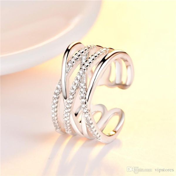 ring for women luxury 18k rose gold plated zirconia jewelry finger rings for women wedding band classic rings body jewelry, Silver 
ring for women luxury 18k rose gold plated zirconia jewelry finger rings for women wedding band classic rings body jewelry, Silver