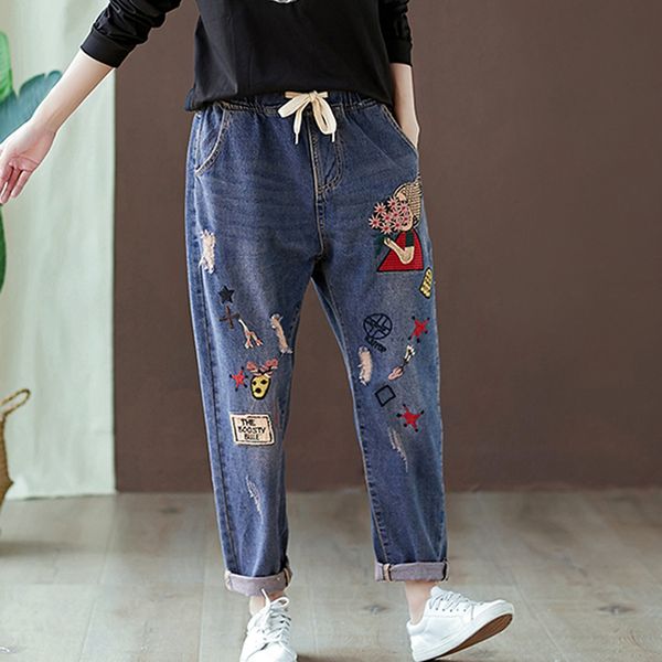 women jeans denim pants bottoms trousers big loose cartoon embroidery retro vintage fashion casual bo18131529, Blue
women jeans denim pants bottoms trousers big loose cartoon embroidery retro vintage fashion casual bo18131529, Blue