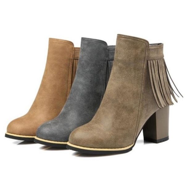 2020 leather ankle boots autumn vintage fringe women shoes comfortable heel female plaid zipper short boots, Black
2020 leather ankle boots autumn vintage fringe women shoes comfortable heel female plaid zipper short boots, Black