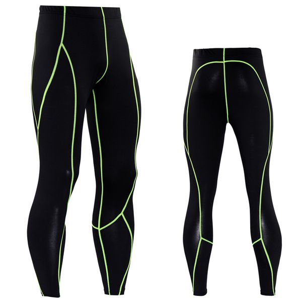 men's pants solid color line tight training pro sports fitness running perspiration quick-drying leggings, Black
men's pants solid color line tight training pro sports fitness running perspiration quick-drying leggings, Black