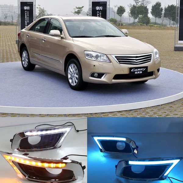 1 set drl daytime running lights for toyota camry 2009 2010 2011 fog lamp cover daylight turn yellow and night blue
1 set drl daytime running lights for toyota camry 2009 2010 2011 fog lamp cover daylight turn yellow and night blue