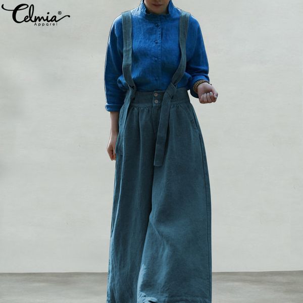 celmia plus size cotton linen rompers 2019 summer loose casual strap overalls women long jumpsuits pockets baggy dungarees 5xl, Black;white
celmia plus size cotton linen rompers 2019 summer loose casual strap overalls women long jumpsuits pockets baggy dungarees 5xl, Black;white