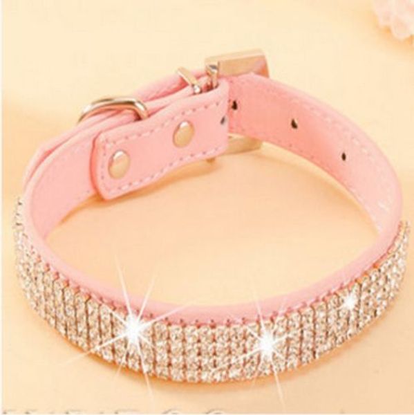 beautiful bling rhinestone leather crystal diamond puppy collar pet dog leather collars us stock many option simple and elegant
beautiful bling rhinestone leather crystal diamond puppy collar pet dog leather collars us stock many option simple and elegant