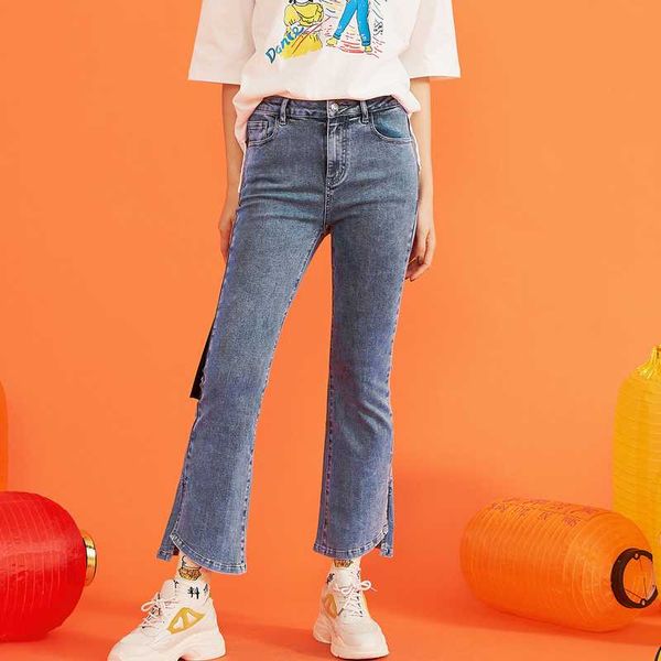 ief spring women slit flare pants fashion high waist loose zipper pockets female ankle length pants 0d14a-d180-9, Blue
ief spring women slit flare pants fashion high waist loose zipper pockets female ankle length pants 0d14a-d180-9, Blue