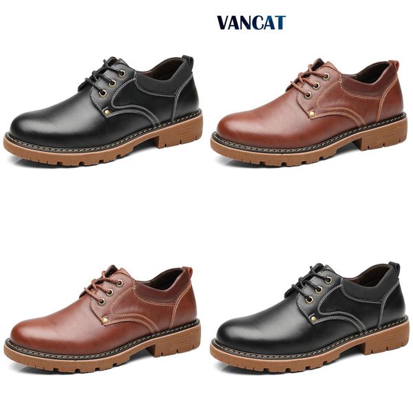 vancat men casual sheos new genuine leather flat shoes men oxford fashion lace up men's shoes work shoe, Black
vancat men casual sheos new genuine leather flat shoes men oxford fashion lace up men's shoes work shoe, Black