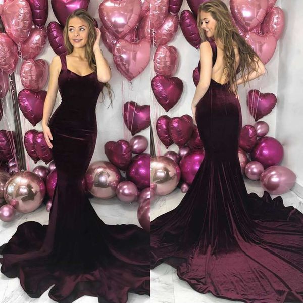 velvet mermaid evening dresses spaghetti backless prom dress sleeveless arabic formal simple party gowns custom, Black;red
velvet mermaid evening dresses spaghetti backless prom dress sleeveless arabic formal simple party gowns custom, Black;red