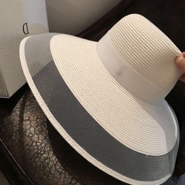 white sun hat women hepburn hood women sunscreen summer large eaves straw hat femma beach resort beach ladies sombrero mujer, Blue;gray
white sun hat women hepburn hood women sunscreen summer large eaves straw hat femma beach resort beach ladies sombrero mujer, Blue;gray