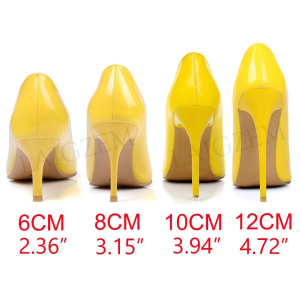 laigzem mujer tacones charol puntiagudos tacones altos 6/8//12cm bombas vestido boda zapatos básicos talla grande 46 47, Black
laigzem mujer tacones charol puntiagudos tacones altos 6/8//12cm bombas vestido boda zapatos básicos talla grande 46 47, Black