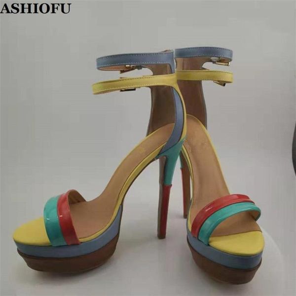 ashiofu handmade ladies high heel sandals patchwork leather bare foot party shoes platform daily wear evening fashion shoes, Black
ashiofu handmade ladies high heel sandals patchwork leather bare foot party shoes platform daily wear evening fashion shoes, Black