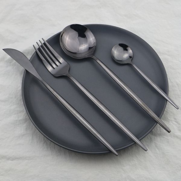 16pcs gold cutlery set black набор посуды из нержавеющей стали набор посуды нож вилка ложка серебро кухня посуда аксессуары
16pcs gold cutlery set black набор посуды из нержавеющей стали набор посуды нож вилка ложка серебро кухня посуда аксессуары