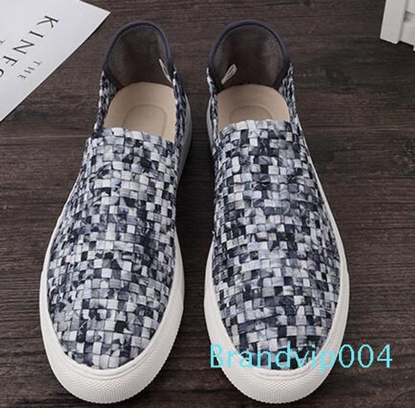 2019 new breathable retro casual men shoes hollow woven skateboard shoes set foot lazy shoes popular style, Black
2019 new breathable retro casual men shoes hollow woven skateboard shoes set foot lazy shoes popular style, Black