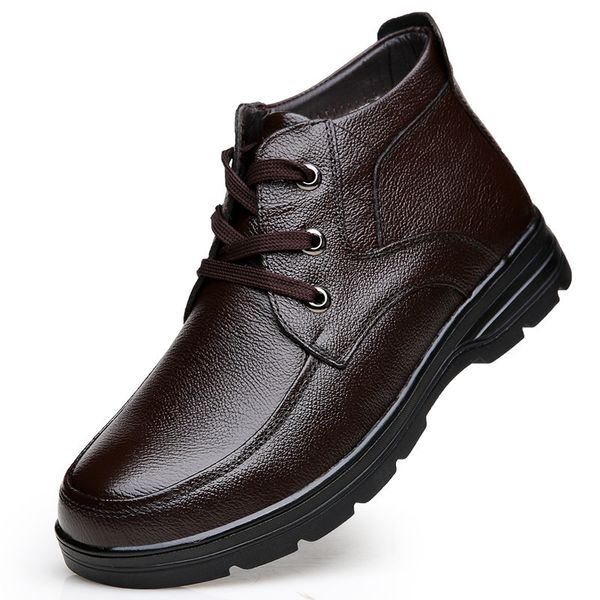 new 2018 men leather boots fashion autumn winter warm cotton brand ankle boots lace up men shoes footwear casual drop shipping, Black
new 2018 men leather boots fashion autumn winter warm cotton brand ankle boots lace up men shoes footwear casual drop shipping, Black