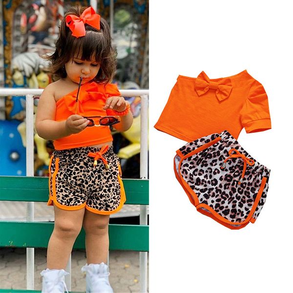 baby girls 2 pcs set oblique shoulder design bow t-shirt+leopard print shorts toddler outfits set active orange causal 2020, White
baby girls 2 pcs set oblique shoulder design bow t-shirt+leopard print shorts toddler outfits set active orange causal 2020, White