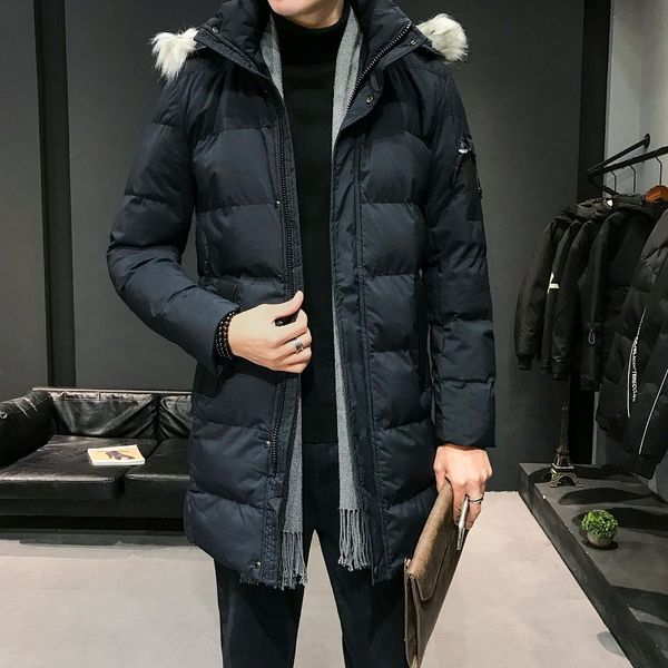 winter 2019 new men's cotton coat in the long section of the thick trend of korean version winter jacket, Black
winter 2019 new men's cotton coat in the long section of the thick trend of korean version winter jacket, Black