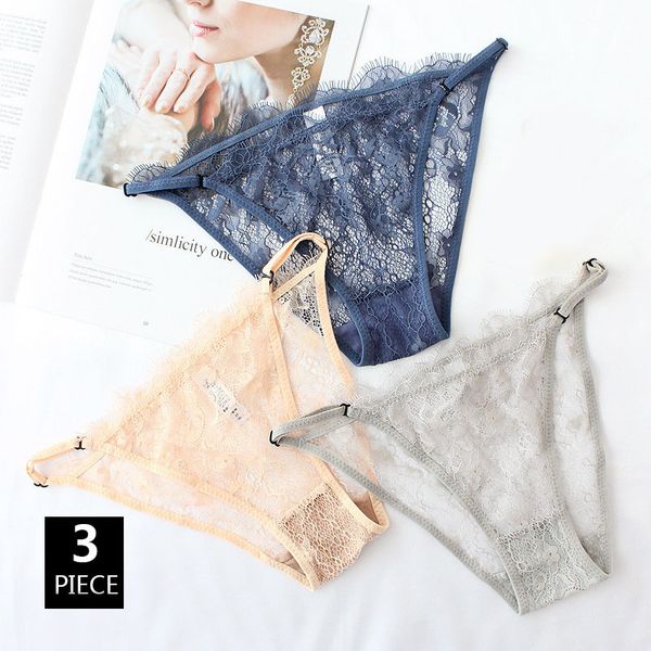 3pcs hollow ultra-thin eyelash lace panties women low waist transparent adjustable belt soft lady underwear elegant breifs, Black;pink
3pcs hollow ultra-thin eyelash lace panties women low waist transparent adjustable belt soft lady underwear elegant breifs, Black;pink