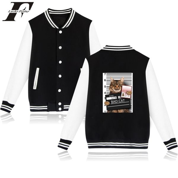 latest bad cat printed funny fashion hip hop baseball jacket men women sweatshirts coats casual long sleeve hoodies jackets, Black;brown
latest bad cat printed funny fashion hip hop baseball jacket men women sweatshirts coats casual long sleeve hoodies jackets, Black;brown