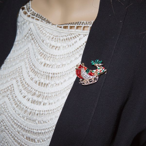 christmas brooch pins creative reindeer sledding brooch exquisite boutonniere christmas gift high-end clothing accessories, Gray
christmas brooch pins creative reindeer sledding brooch exquisite boutonniere christmas gift high-end clothing accessories, Gray