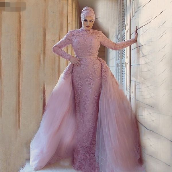 pink muslim long sleeves evening dresses 2020 high neck mermaid tulle lace islamic dubai saudi arabic elegant hijab formal evening gown, Black;red
pink muslim long sleeves evening dresses 2020 high neck mermaid tulle lace islamic dubai saudi arabic elegant hijab formal evening gown, Black;red