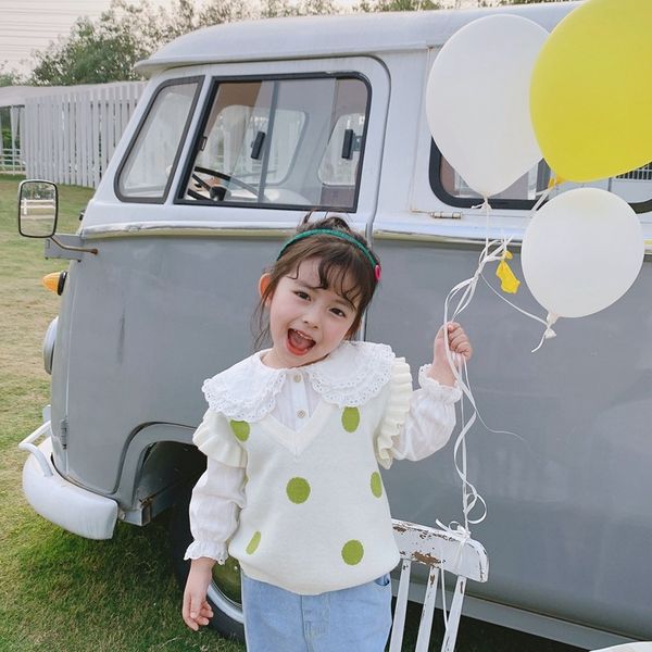 2020 season wheat season clothing girls round children's clothing dot flying sleeve knitted vest children's thin vest, Camo
2020 season wheat season clothing girls round children's clothing dot flying sleeve knitted vest children's thin vest, Camo