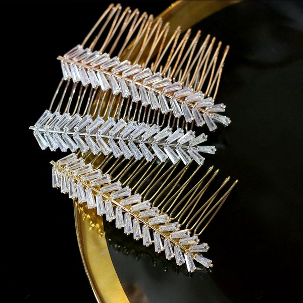 bridal wedding hair accessories silver gold rose gold zirconia leaves hair comb bridesmaid vine crystal head piece
bridal wedding hair accessories silver gold rose gold zirconia leaves hair comb bridesmaid vine crystal head piece