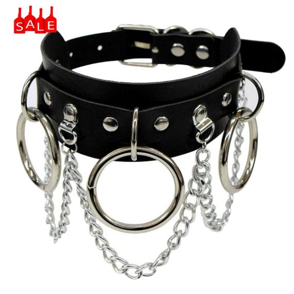 women round metal leather collar bondage necklace punk chain choker necklace women gothic harajuku accessories #zb, Silver
women round metal leather collar bondage necklace punk chain choker necklace women gothic harajuku accessories #zb, Silver