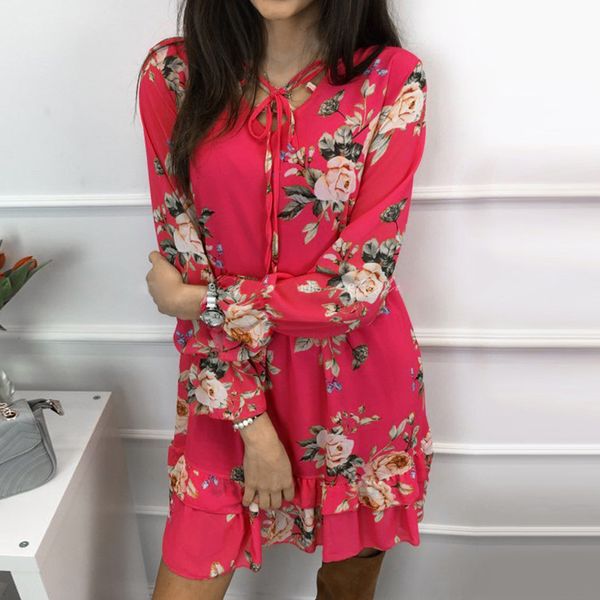 autumn dress women fashion women o-neck lace up foral printed long sleeve ruffles mini boho floral dress, Black;gray
autumn dress women fashion women o-neck lace up foral printed long sleeve ruffles mini boho floral dress, Black;gray