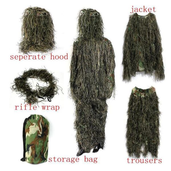 hunting sets 3d universal camouflage woodland green clothes adjustable size ghillie suit for army tactical sniper kits, Camo
hunting sets 3d universal camouflage woodland green clothes adjustable size ghillie suit for army tactical sniper kits, Camo