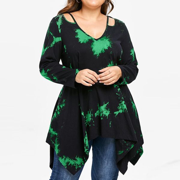 2019 new fashion women plus size v-neck hollow out not positioning print ruched irregualr tee 400#, White
2019 new fashion women plus size v-neck hollow out not positioning print ruched irregualr tee 400#, White