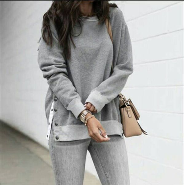 2019 autumn/winter fashion round collar button long sleeve sweater for women, Black
2019 autumn/winter fashion round collar button long sleeve sweater for women, Black