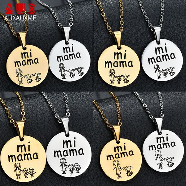 auxauxme 5 style simple mama pendant necklace can engrave words date mother girl boy stainless steel necklace for mom gifts, Silver
auxauxme 5 style simple mama pendant necklace can engrave words date mother girl boy stainless steel necklace for mom gifts, Silver