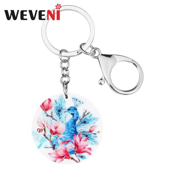 weveni acrylic round flower peacock peafowl keychains animal keyring jewelry for women girls trendy gifts car wallet accessories, Silver
weveni acrylic round flower peacock peafowl keychains animal keyring jewelry for women girls trendy gifts car wallet accessories, Silver