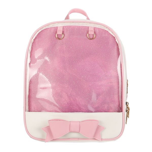 new korean style women's shoulder bag fashionable bow knot backpack trend simple personality transparent backpack
new korean style women's shoulder bag fashionable bow knot backpack trend simple personality transparent backpack