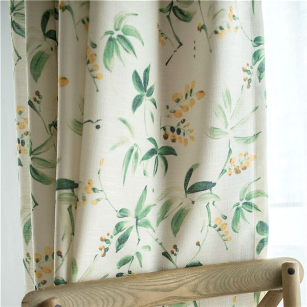 american country cotton linen semi-shade curtains for living room green leaves floral window screen bedroom curtain fabric
american country cotton linen semi-shade curtains for living room green leaves floral window screen bedroom curtain fabric