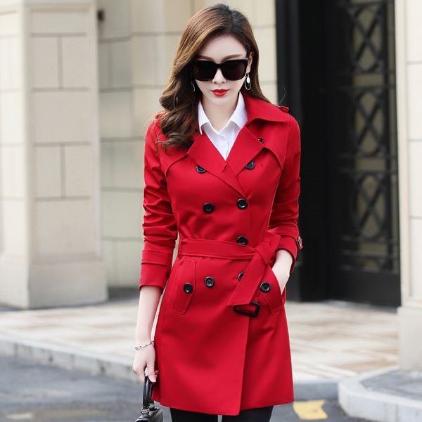 slim 6xl new spring autumn women's korean windbreaker female large size long section chic trench coats button british styles, Tan;black
slim 6xl new spring autumn women's korean windbreaker female large size long section chic trench coats button british styles, Tan;black