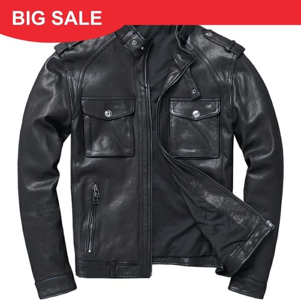 2020 black men slim fit повседневная кожаная куртка double карманы плюс размер 3xl подлинная овчина мода весна россии кожаное пальто
2020 black men slim fit повседневная кожаная куртка double карманы плюс размер 3xl подлинная овчина мода весна россии кожаное пальто