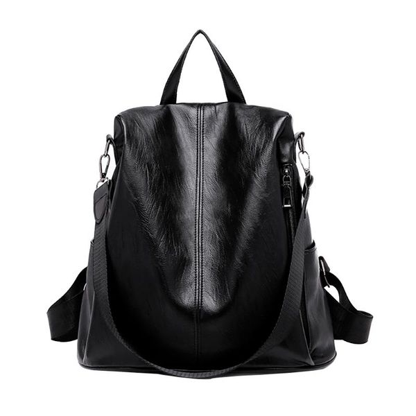 women backpack zipper anti-theft soft leather backpacks teenage girls school shoulder bag waterproof travel rucksack #r20
women backpack zipper anti-theft soft leather backpacks teenage girls school shoulder bag waterproof travel rucksack #r20