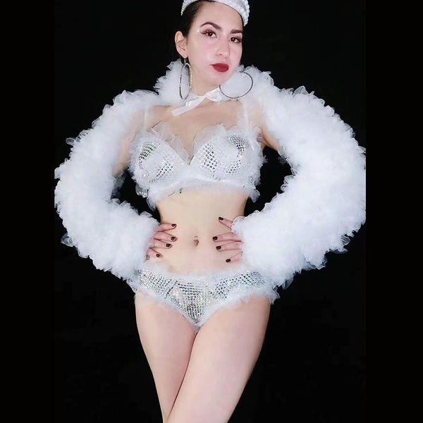 2020 nightclub silver rhinestones white long sleeve lace bar bikini costume women dance outfit set prom wear set, Black;red
2020 nightclub silver rhinestones white long sleeve lace bar bikini costume women dance outfit set prom wear set, Black;red