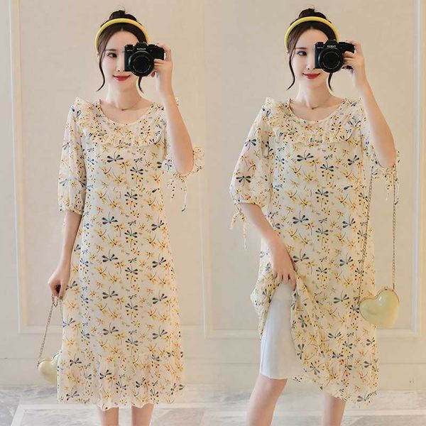 210# maternity dress summer chiffon lactation nursing short sleeve loose stylish dress for pregnant women mom, White
210# maternity dress summer chiffon lactation nursing short sleeve loose stylish dress for pregnant women mom, White