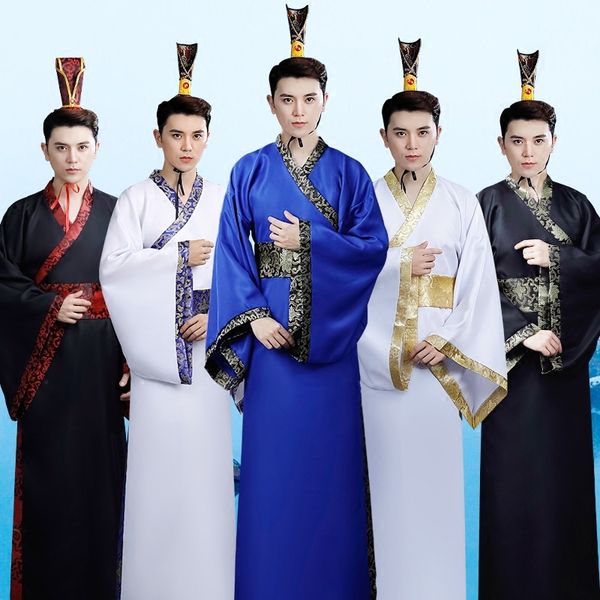 ancient chinese costume men traditional chinese dance clothing for women long sleeve hanfu satin robe dress boy qing dynasty, Black;red
ancient chinese costume men traditional chinese dance clothing for women long sleeve hanfu satin robe dress boy qing dynasty, Black;red
