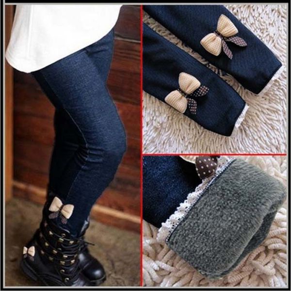 fashion spring winter casual girls bow jeans cotton children skinny cashmere pants autumn kids clothes warm elastic trousers, White
fashion spring winter casual girls bow jeans cotton children skinny cashmere pants autumn kids clothes warm elastic trousers, White