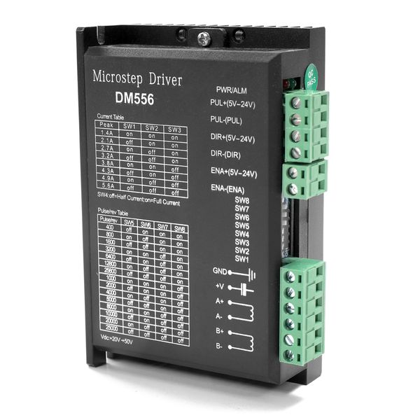 microstep driver digital high accuracy low noise dm556 2 phase 5.6a for 42 57 stepper motor controller strong anti-interference
microstep driver digital high accuracy low noise dm556 2 phase 5.6a for 42 57 stepper motor controller strong anti-interference