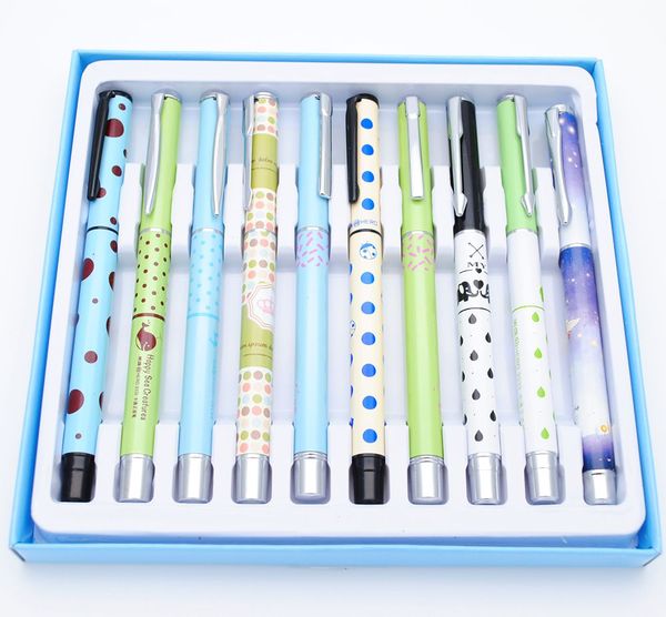 10pcs hero student fountain pen 0.38mm nib children ink pen