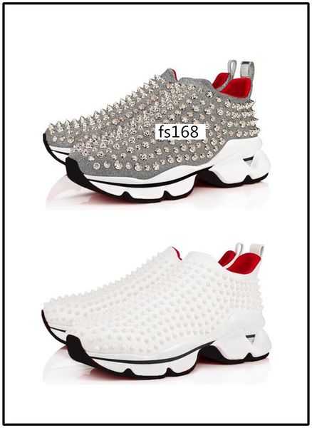 with box red bottom spike sock casual shoes, red sole flats with krystal spikes, 30mm black & white women & men sneakers 2
with box red bottom spike sock casual shoes, red sole flats with krystal spikes, 30mm black & white women & men sneakers 2