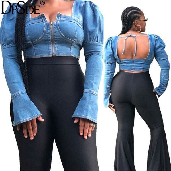 dpsde front zipper casual denim backless full sleeve streetwear light blue new 2020 autumm show thin age reduction top, White
dpsde front zipper casual denim backless full sleeve streetwear light blue new 2020 autumm show thin age reduction top, White