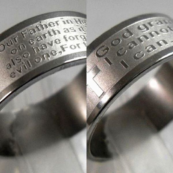 steel christian serenity prayer cross stainless etch ring silver fashion jewelry band ring size 8 to 12 for man women
steel christian serenity prayer cross stainless etch ring silver fashion jewelry band ring size 8 to 12 for man women
