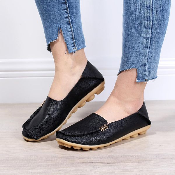 women flat moccasins slip on shoes plus size loafers shallow leather ladies casual soft comfortable sewing bowtie female autumn, Black
women flat moccasins slip on shoes plus size loafers shallow leather ladies casual soft comfortable sewing bowtie female autumn, Black