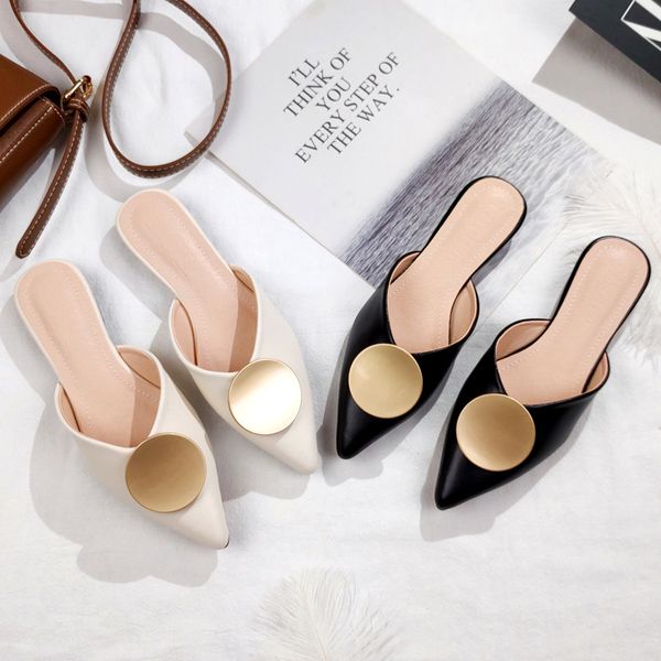 loafers low female shoes mules for women 2020 slippers flat rivet pointed toe slides new summer cover metal decoration rubber, Black
loafers low female shoes mules for women 2020 slippers flat rivet pointed toe slides new summer cover metal decoration rubber, Black