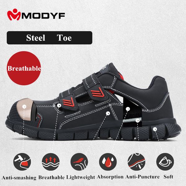 men steel toe cap shoes leather breathable summer labor insurance puncture proof casual sandal mens safety work shoes, Black
men steel toe cap shoes leather breathable summer labor insurance puncture proof casual sandal mens safety work shoes, Black