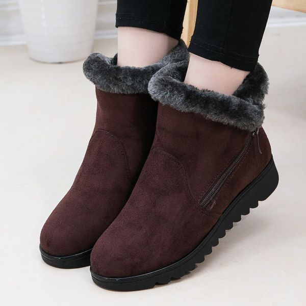 2019 snow boots women winter warm fur ladies zip platform suede wedge fashion ankle boot female comfort casual shoes plus size, Black
2019 snow boots women winter warm fur ladies zip platform suede wedge fashion ankle boot female comfort casual shoes plus size, Black